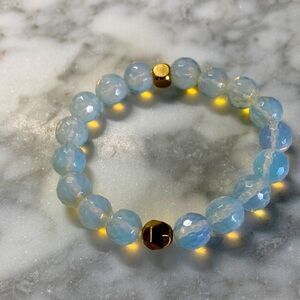 Opal & hematite bracelet